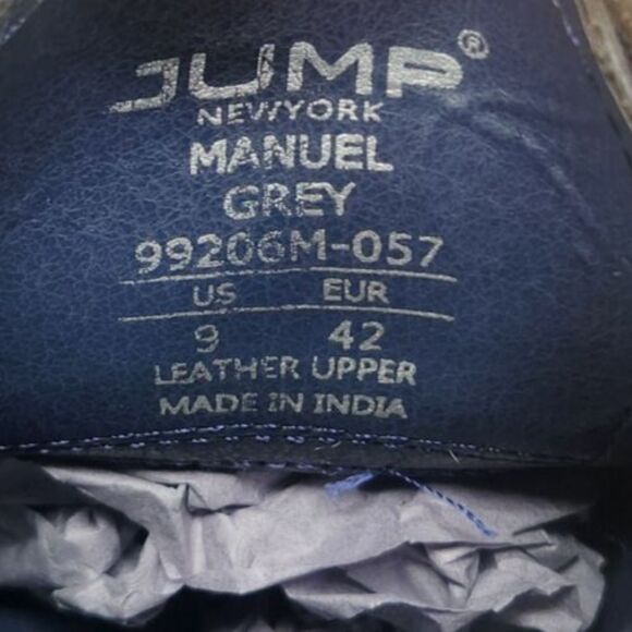 Jump New York Manuel Double Monk Strap Dress Shoes Mens 9 M Grey Leather Preppy - Picture 10 of 11